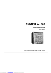 DOEPFER SYSTEM A - 100 Bedienungsanleitung