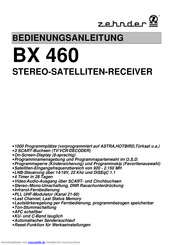 Zehnder BX 460 Bedienungsanleitung