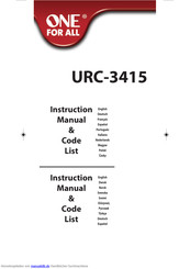 One for All URC-3415 Bedienungsanleitung