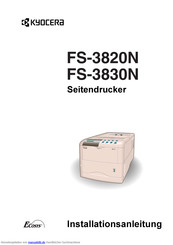 Kyocera FS-3830N Installationsanleitung
