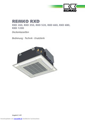 REMKO RXD 350 Betriebsanleitung