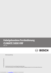 Bosch Thermotechnology CLIMATE 5000 VRF WRC-HP Bedienungsanleitung