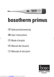 boso bosotherm primus Gebrauchsanweisung
