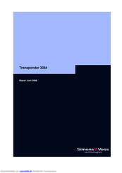 Simons Voss Technologies Transponder 3064 Handbuch