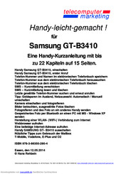 Samsung GT-B3410 Kurzanleitung