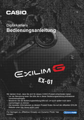 Casio Exilim G EX-G1 Bedienungsanleitung