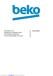 Beko CSA 22020 Handbuch