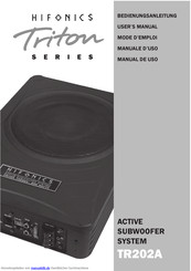Triton TR202A Bedienungsanleitung