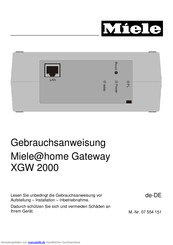 Miele XGW 2000 Gebrauchsanweisung
