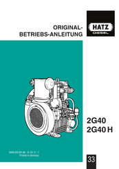 Hatz 2G40 Originalbetriebsanleitung