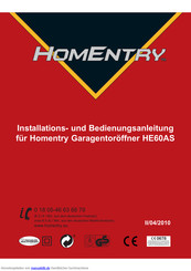 Homentry HE60AS Installations- Und Bedienungsanleitung