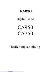 Kawai CA950 Bedienungsanleitung
