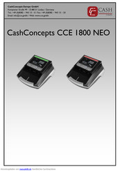 CashConcepts CCE 1800 NEO Handbuch