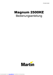 Martin Magnum 2500HZ Bedienungsanleitung