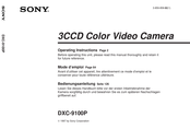 Sony 3CCD Bedienungsanleitung