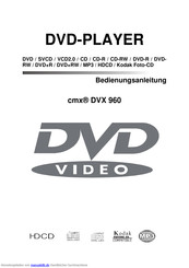 Kodak cmx DVX 960 Bedienungsanleitung
