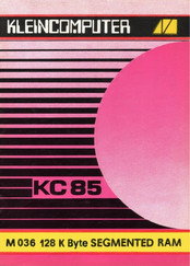 Kleincomputer KC 85 Einleitung