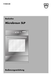 V-Zug Microbraun SLP series Bedienungsanleitung
