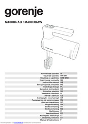 Gorenje M400ORAW Gebrauchsanleitung