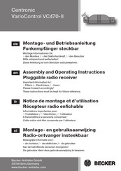 Becker Centronic VarioControl VC470-II Montage- Und Betriebsanleitung