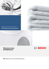 Bosch WTW85461CH Gebrauchs- Und Aufstellanleitung