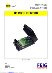 FEIG Electronic OBID ID ISC.LRU2000 Montageanleitung