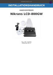 Nikrans LCD-800GW Installationshandbuch