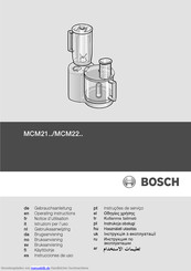 Bosch MCM22 Serie Gebrauchsanleitung