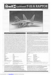 REVELL Lockheed F-224 Raptor Bauanleitung