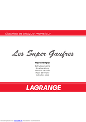 Lagrange Super 4 Gaufres Betriebsanleitung