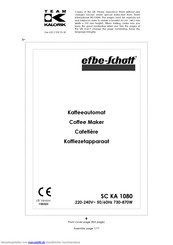 EFBE-SCHOTT SC KA 1080 Gebrauchsanleitung