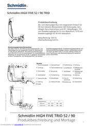 Schmidlin HIGH FIVE TRIO 90 Produktbeschreibung / Montageanleitung