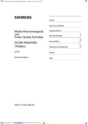 Siemens SICAM P850 7KG85 Serie Systemhandbuch