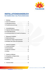 TALESUN TP672 Serie Installationshandbuch