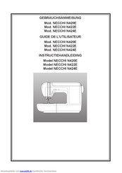 Necchi N420E Gebrauchsanweisung