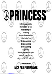 Princess NICE PRICE HAIRDRYER TYP 502007 Anleitung