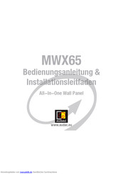 AUDAC MWX65 Bedienungsanleitung & Installationsleitfaden