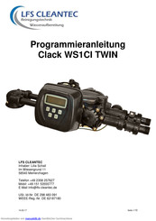 LFS CLEANTEC Clack WS1CI TWIN Programmieranleitung
