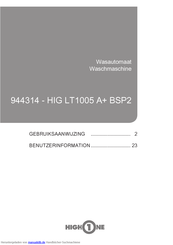 HIGHONE HIG LT1005 A+ BSP2 Benutzerinformation