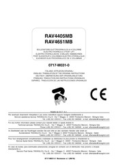 RAVAGLIOLI RAV4405MB Übersetzung Der Original-Anleitung