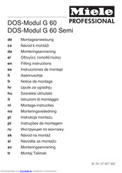 Miele professional DOS-Modul G 60 Montageanweisung