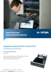 Aastra CPU2-S ab R3.0 SP1 Installationsanleitung