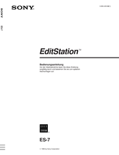 Sony EditStation ES-7 Bedienungsanleitung