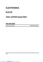Elektronika ELQ 30 Bedienungshandbuch