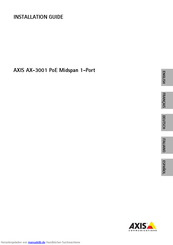 Axis AX-3001 Installationsanleitung