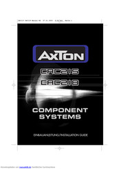 AXTON CAC215 Einbauanleitung