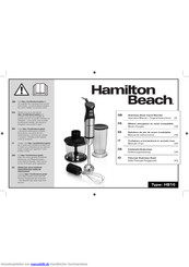 Hamilton Beach HB10 Bedienungsanleitung