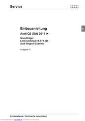 Audi 81A.071.126 Einbauanleitung