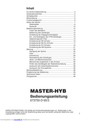 Hardi MASTER-HYB Bedienungsanleitung