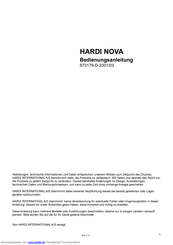 Hardi NOVA Bedienungsanleitung